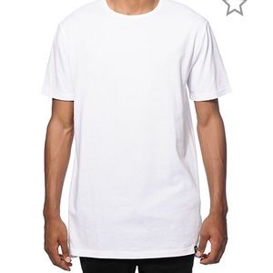 Ninth Hall Tall Tail Drop Tail Elongated White Tee